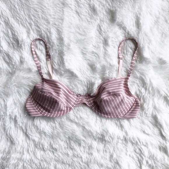 Calvin Klein Other - Calvin Klein Vintage Pink Tan Striped Bralette Bra